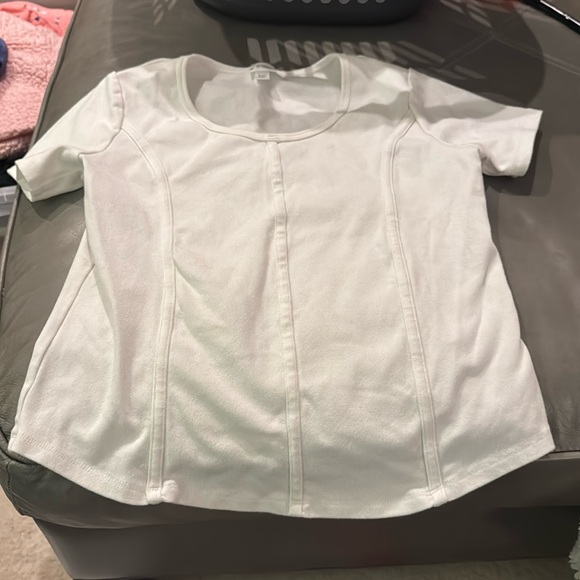 Art Class White Ribbed T-Shirt Like New Sz XL14 - Picture 1 of 3